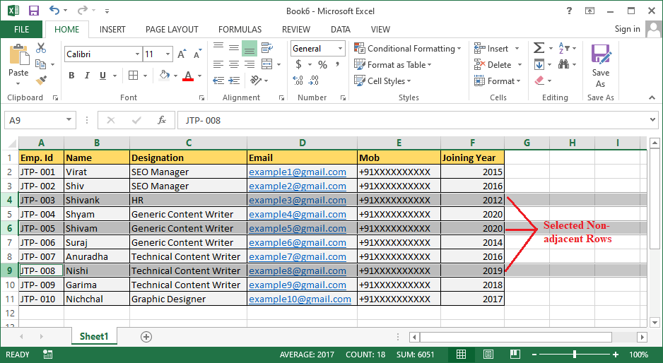 Excel 删除行快捷键