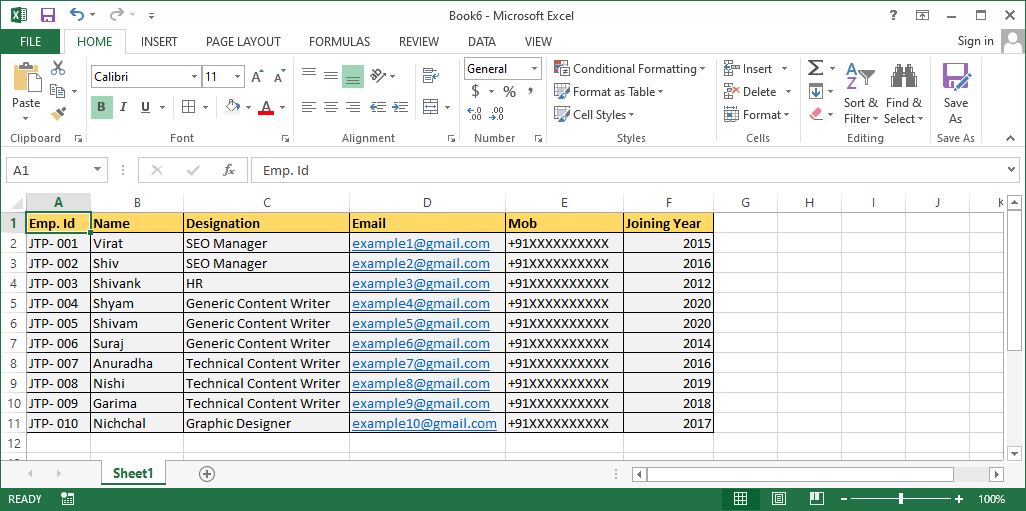 Excel 插入列快捷键