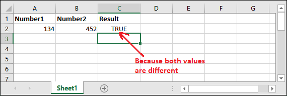 Excel 不等于运算符