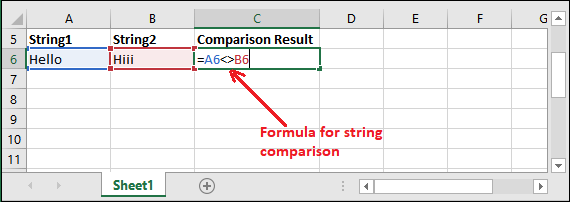 Excel 不等于运算符