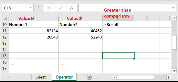 Excel 逻辑运算符