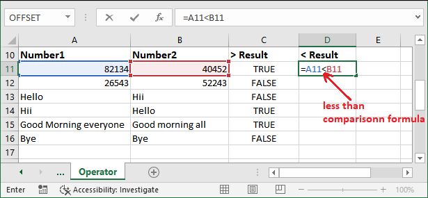 Excel 逻辑运算符