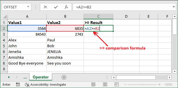 Excel 逻辑运算符