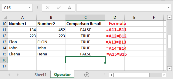 Excel 逻辑运算符