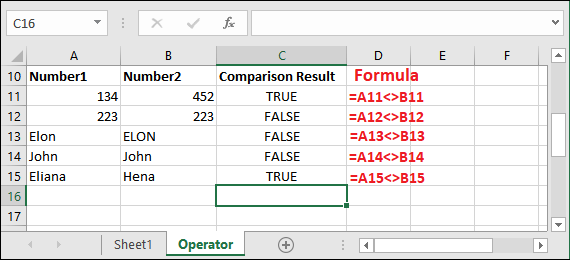 Excel 逻辑运算符