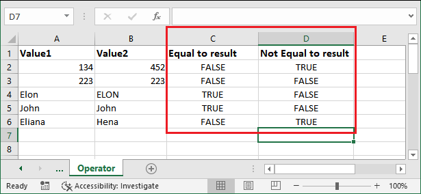 Excel 逻辑运算符