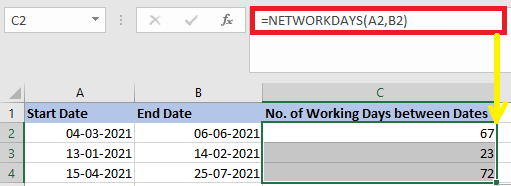 Excel 计算两个日期之间的差异