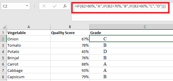 Excel 成绩计算公式