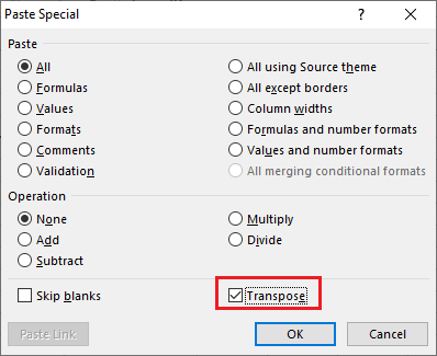 Excel 粘贴特殊快捷方式