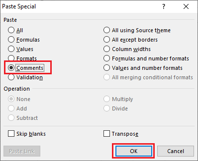 Excel 粘贴特殊快捷方式