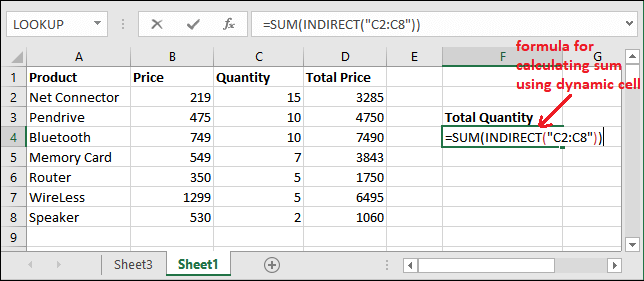 Excel INDIRECT()函数