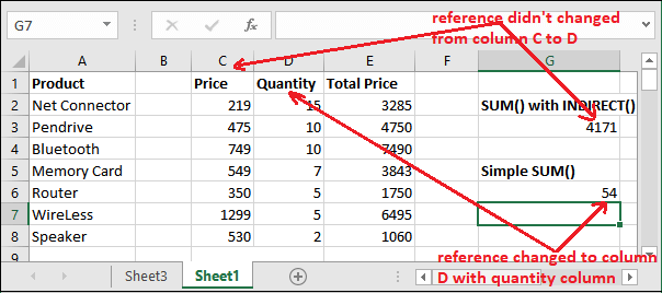 Excel INDIRECT()函数