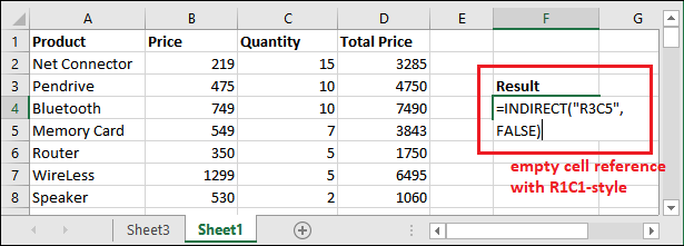 Excel INDIRECT()函数