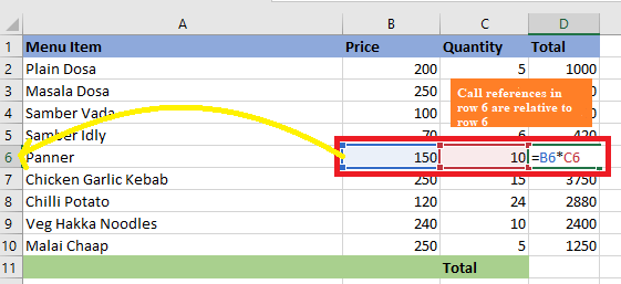 Excel 相对引用是什么