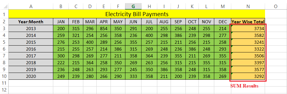 Excel 求和快捷键