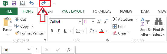 Excel 重做快捷键