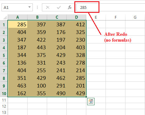 Excel 重做快捷键