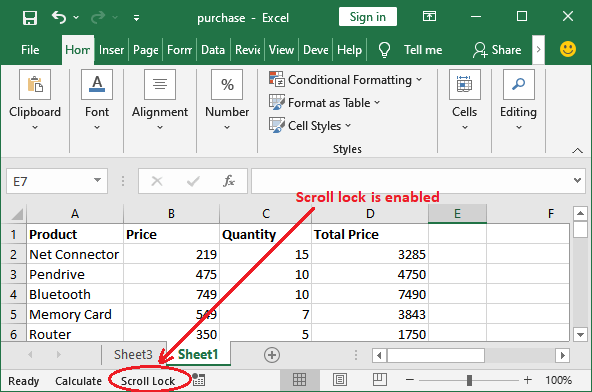 Excel 箭头键不起作用