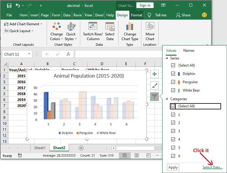 Excel 图表类型