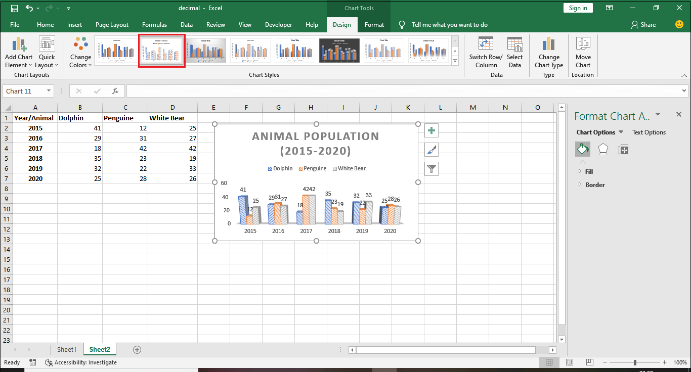 Excel 图表类型