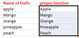 Excel Proper()函数