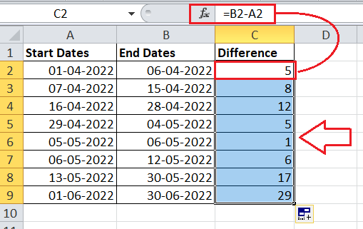 Excel 如何进行减法运算