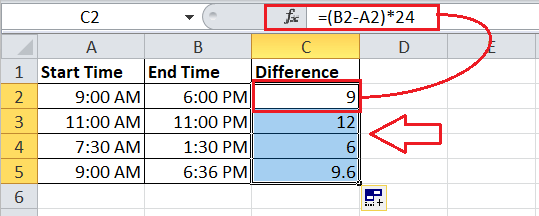 Excel 如何进行减法运算