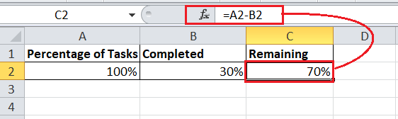 Excel 如何进行减法运算