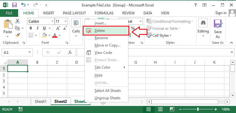 Excel 如何删除工作表