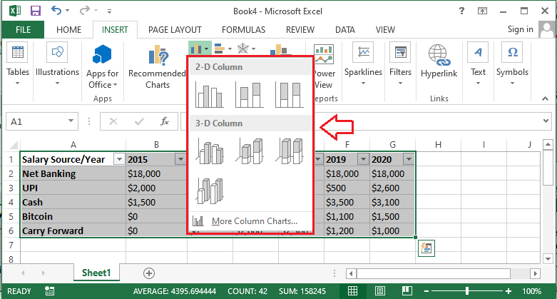 Excel 如何插入图表