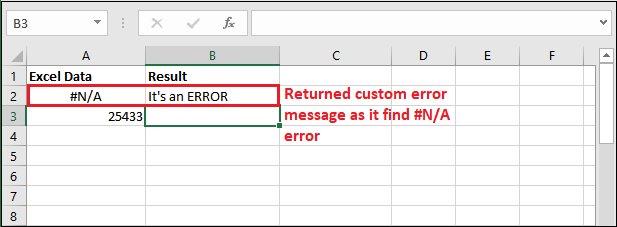 Excel ISERROR()函数