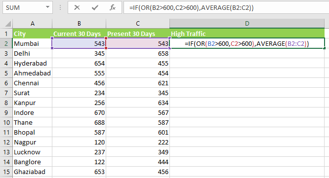 Excel OR函数