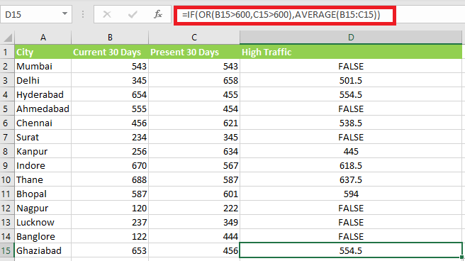 Excel OR函数