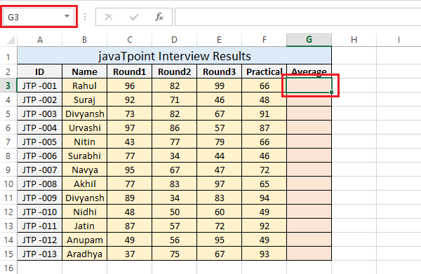 Excel AVERAGE()函数