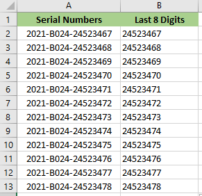 Excel 如何使用RIGHT函数