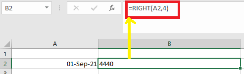 Excel 如何使用RIGHT函数