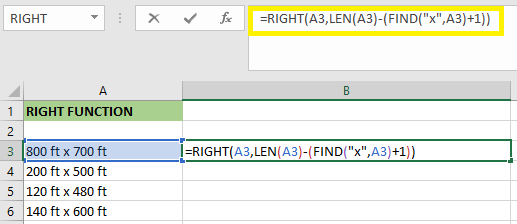 Excel 如何使用RIGHT函数