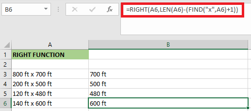 Excel 如何使用RIGHT函数