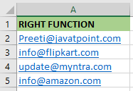 Excel 如何使用RIGHT函数