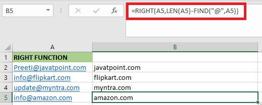 Excel 如何使用RIGHT函数