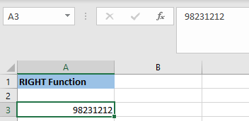 Excel 如何使用RIGHT函数