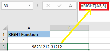 Excel 如何使用RIGHT函数