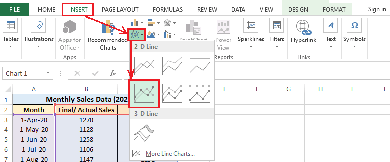 Excel 折线图