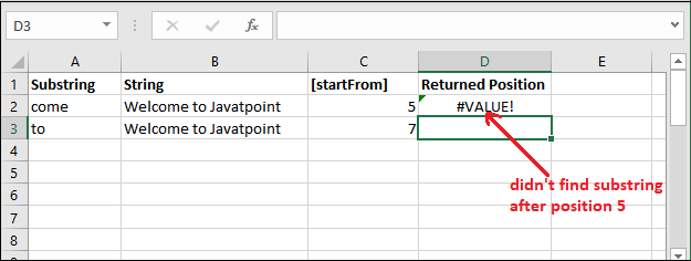 Excel find()函数