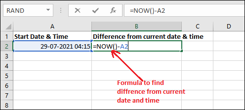 Excel TODAY和NOW函数