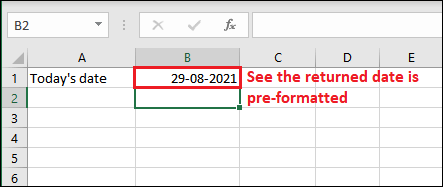 Excel TODAY和NOW函数