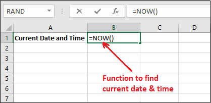 Excel TODAY和NOW函数