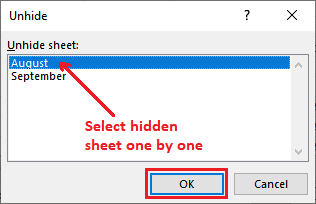 Excel 如何取消隐藏工作表