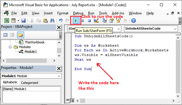 Excel 如何取消隐藏工作表