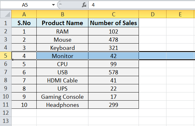 Excel 隐藏快捷键